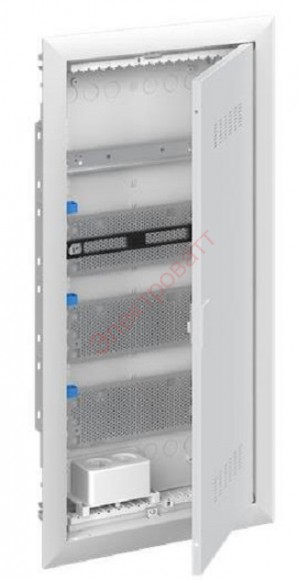 Шкаф мультимедийный с дверью с вентиляционными отверстиями и DIN-рейкой UK640MV (4 ряда) ABB