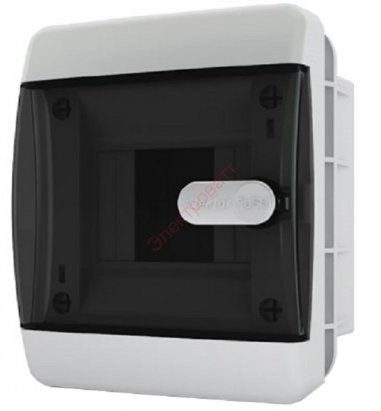 Щит CVK 40-04-1 Tekfor 4 модуля бокс IP41 встраиваемый  прозрачная черная дверца