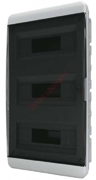 Щит BVK 40-36-1 Tekfor 36 модулей бокс IP41 встраиваемый  прозрачная черная дверца