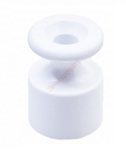 Изолятор ретро Bironi, пластик белый (100 штук в упаковке)