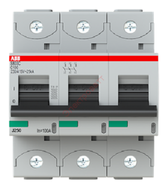 Автоматический выключатель ABB 3-полюсный S803C C100 25kA (автомат электрический) 