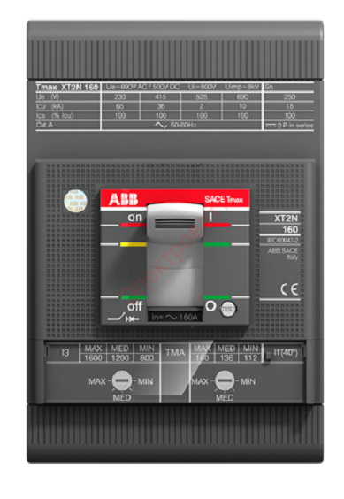 ABB Tmax Выключатель автоматический XT2N 160 TMA 100-1000 3p F F