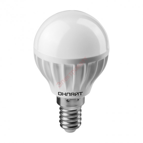Лампа светодиодная шарик OLL G45 8W 230V 2700К E14 ОНЛАЙТ