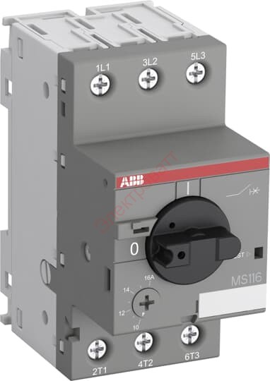 ABB Автоматический выключатель MS116-6.3 50 кА с регулируемой тепловой защитой 4A-6,3А