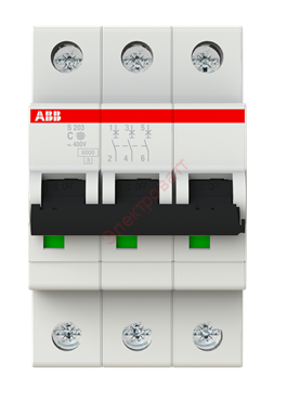 Автоматический выключатель S203 25А ABB 3-полюсный (автомат)