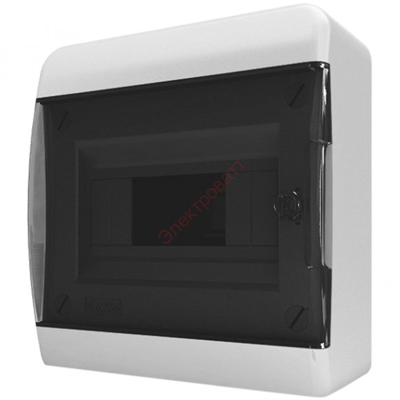 Щит BNK 40-08-1 8 модулей Tekfor бокс IP41 навесной прозрачная черная дверца