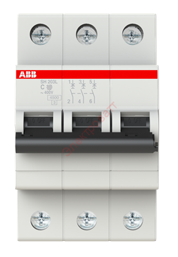 Автоматический выключатель SH203L C10 ABB 3-полюсный (автомат) 