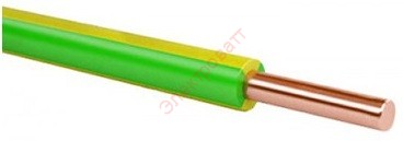 Провод установочный ПуВнг(А)-LS 10 желто-зеленый (ПВ-1) ГОСТ 31947 ККЗ 