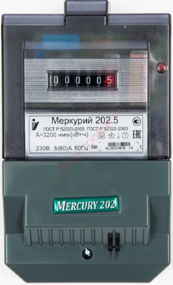 Электросчетчик Меркурий 202.5 5-60А/220В однотарифный 