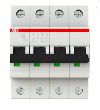 Автоматический выключатель ABB 4-полюсный S204 C10