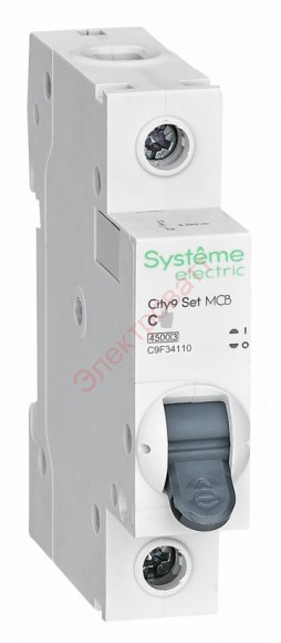 Автоматический выключатель Systeme Electric City9 Set 1П 10А С 4,5кА 230В автомат 