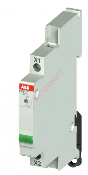 ABB Лампа индикации ABB E219-D зеленая 115-250В AC переменного тока 0,5 модуля