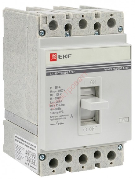 Выключатель автоматический ВА-99 250/250А 3P 35кА EKF PROxima 