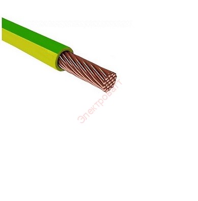 Провод установочный ПуГВнг(А)-LS 1,5 желто-зеленый (ПВ-3) ГОСТ 31947 ККЗ