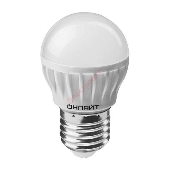 Лампа светодиодная шарик OLL G45 8W 230V 2700К E27 ОНЛАЙТ