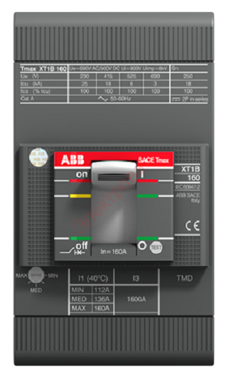 Выключатель автоматический ABB Tmax XT1B 160 TMD 100-1000 3P F F 
